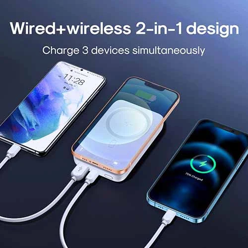 Joyroom JR-W020 20W Magnetic Wireless Charging 10000mAh Power Bank-White Color 