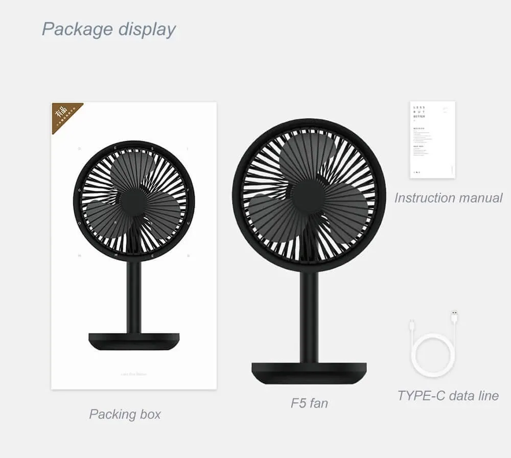 Xiaomi Solove F5 4000mAh Rechargeable Desk Fan