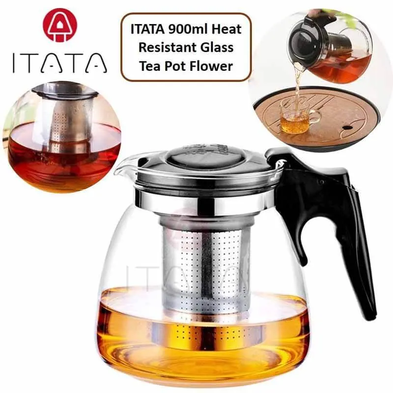 900ml Glass Teapot Elegant Kitchen Cup Special Tea Gift Set 5pcs 