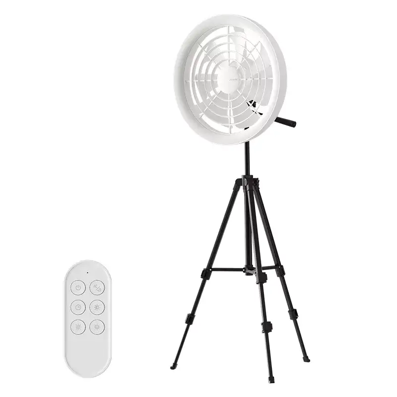 JISULIFE FA17 Outdoor LED Ceiling Fan with Long Tripod Stand