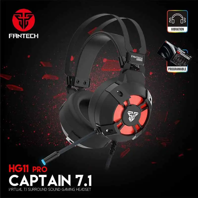 Fantech HG11 Pro Captain Wired Black Gaming Headphone 