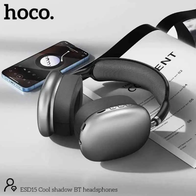 Hoco ESD15 Wireless Bluetooth Headphones – Silver Color 