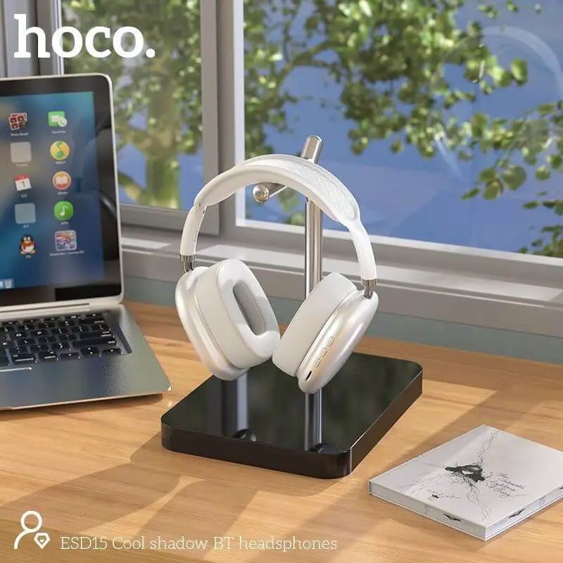 Hoco ESD15 Wireless Bluetooth Headphones – Silver Color 