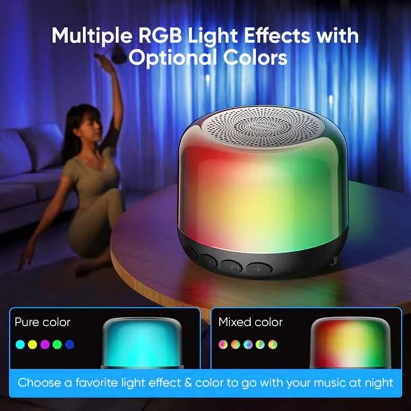 Joyroom Bluetooh Speaker – JR-ML03 Transparent Wireless Speaker With RGB Light 