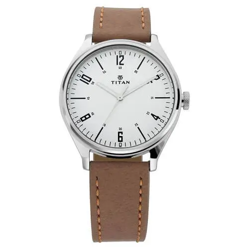 Titan 1802SL01 Workwear Silver Dial Watch