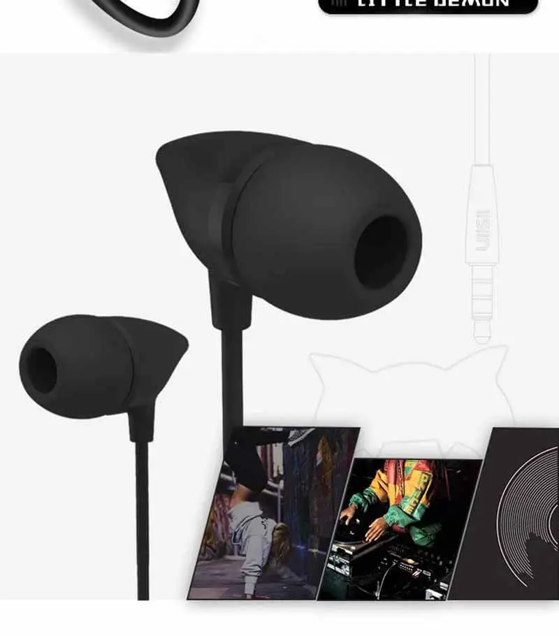 UiiSii C100 Earphone – Black Color 