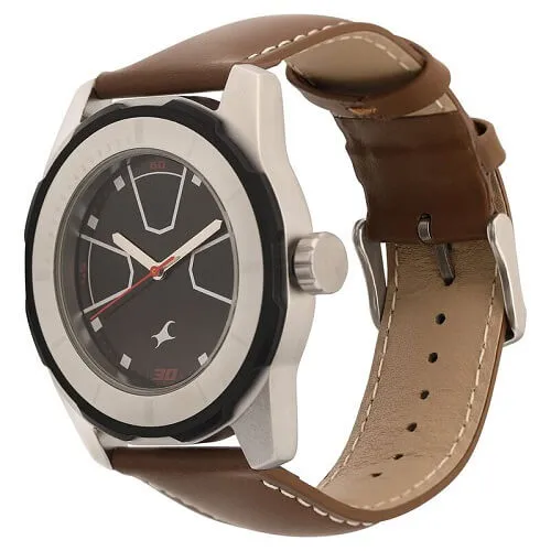 Fastrack NP3099SL04 Leather Strap Watch