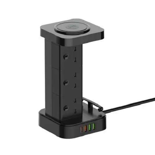 LDNIO SKW6457 6 Outlet USB Tower Extension Power Socket