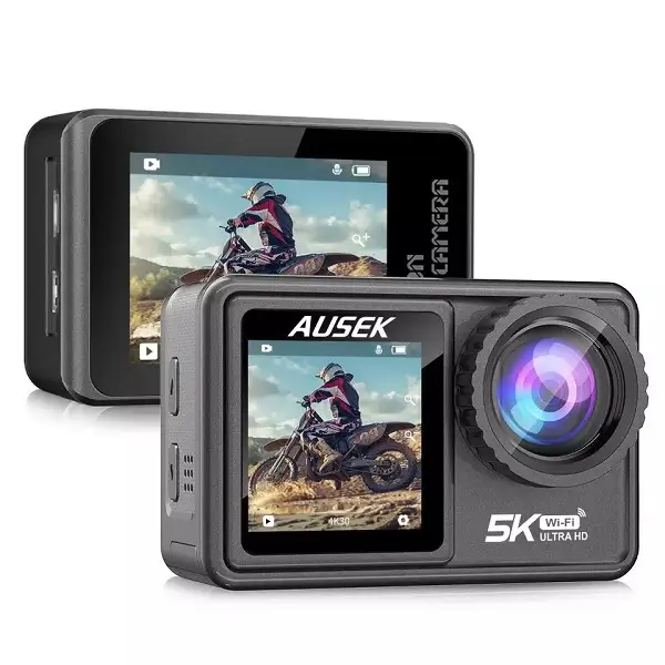 Ausek AT-S81TR Waterproof Dual Display 5K Action Camera