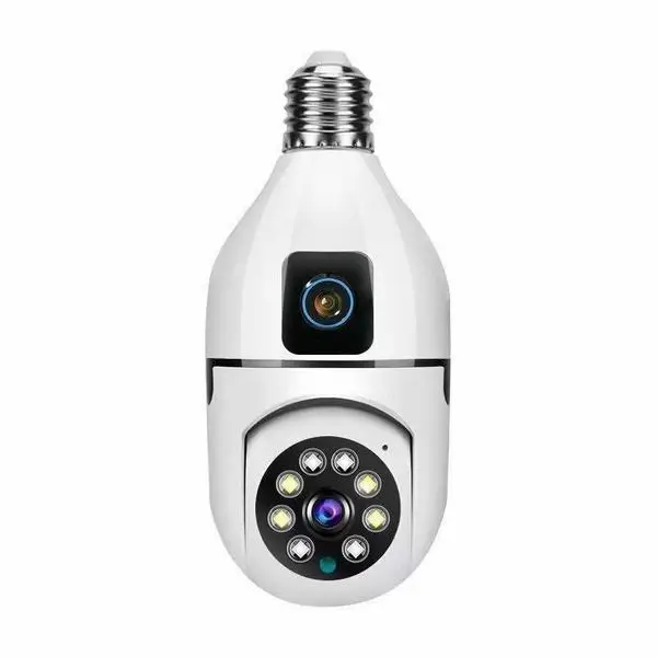 Dual Lens V380 Pro PTZ Bulb IP Night Vision Camera