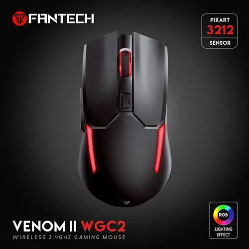 Fantech VENOM II WGC2+ RGB Wireless Gaming Mouse