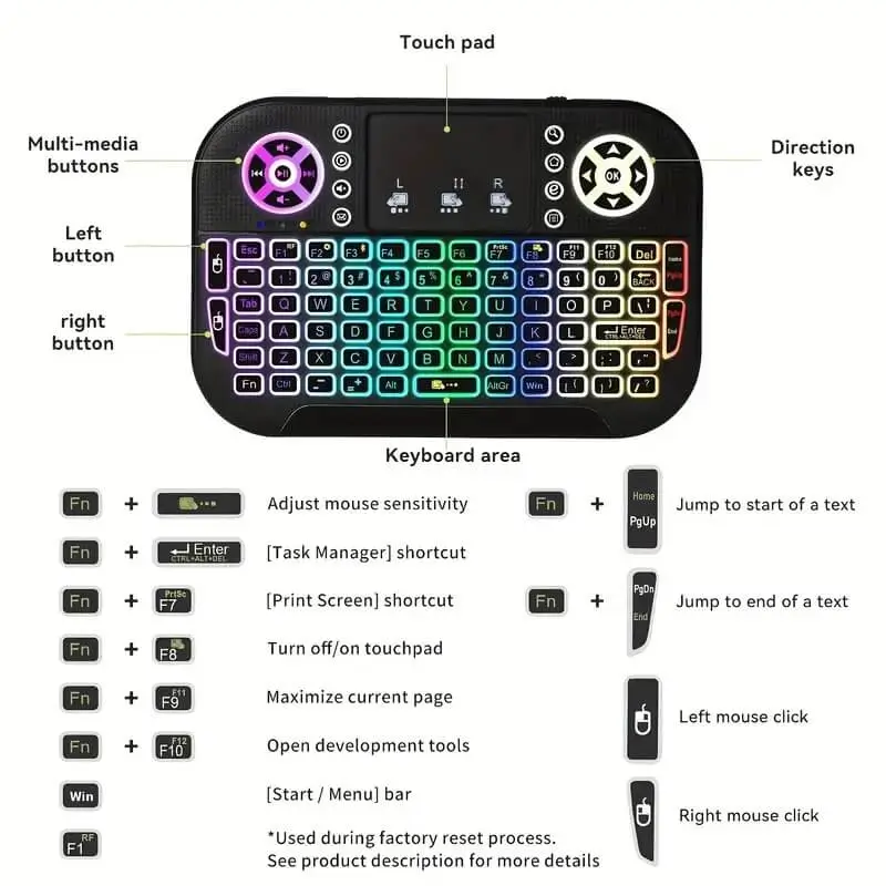 GearUP MK20 Wireless Rechargeable Mini Portable Keyboard