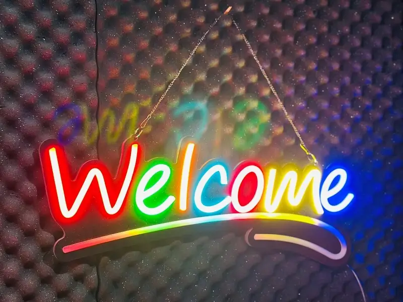 GearUP WELCOME10 Neon Sign for Greetings at Shop, Restaurant , Pharmacy, Cafe