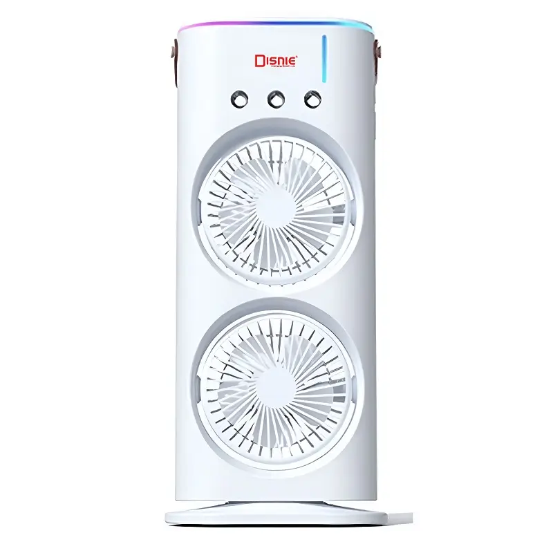 Disnie DRMF-63USB Rechargeable Double Head Air Cooling Fan