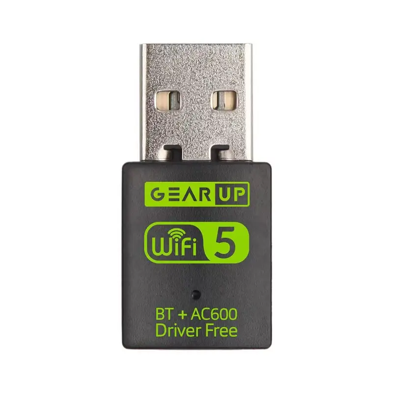 GearUP 600Mbps Dual Band WiFi and Bluetooth Adapter