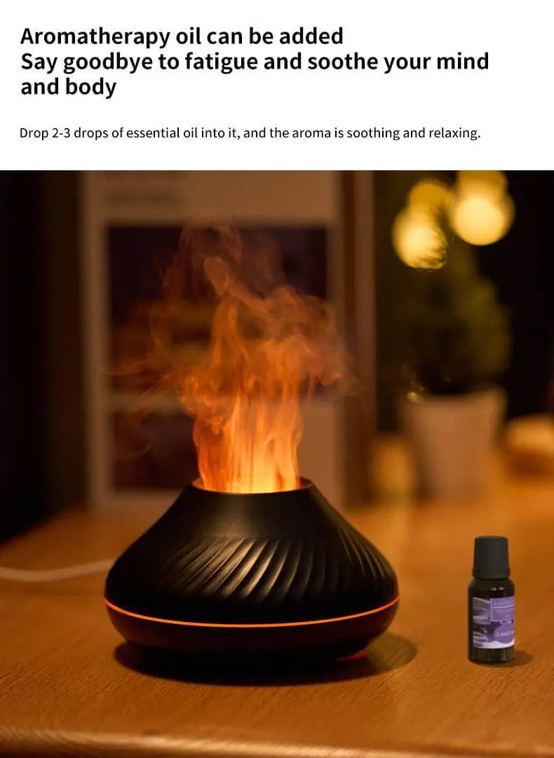 GearUP DQ705 Volcanic Flame Mini Humidifier With Color Night Light