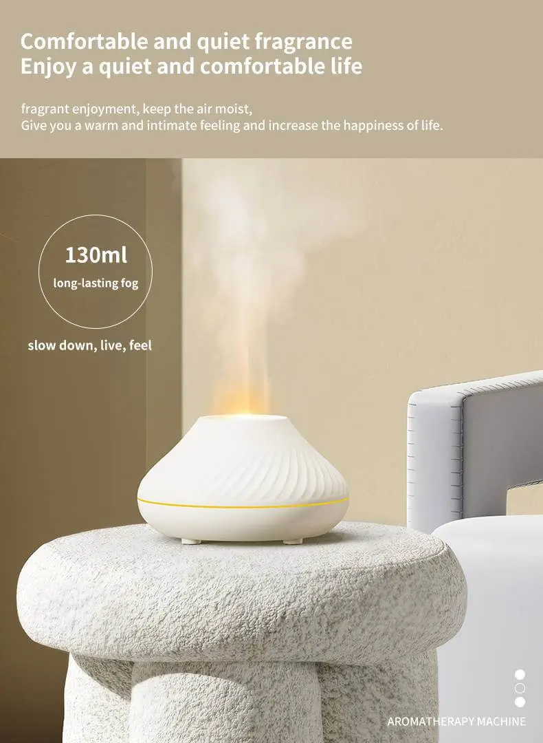 GearUP DQ705 Volcanic Flame Mini Humidifier With Color Night Light