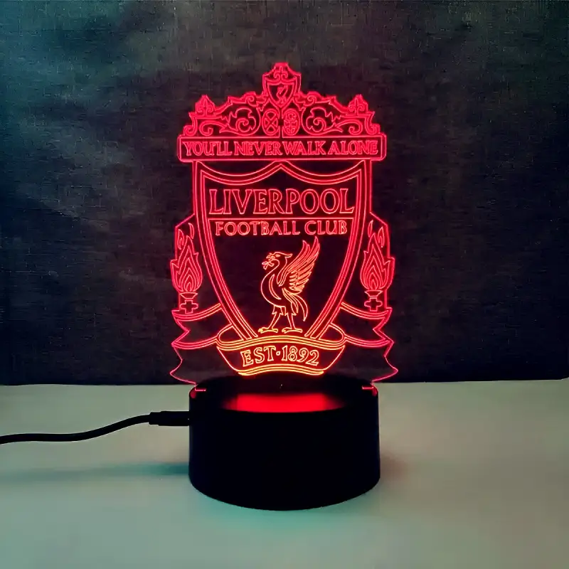 GearUP Acrylic Multicolor Night Lamp Liverpool F.C